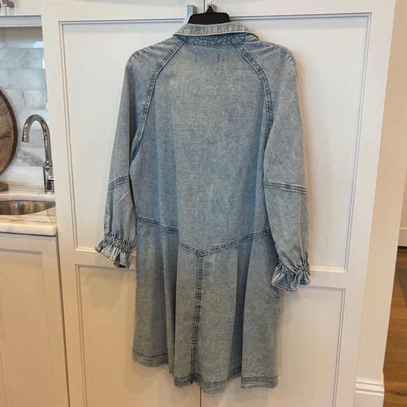 We The Free Hannah Denim Mini Dress Medium - Picture 5 of 8